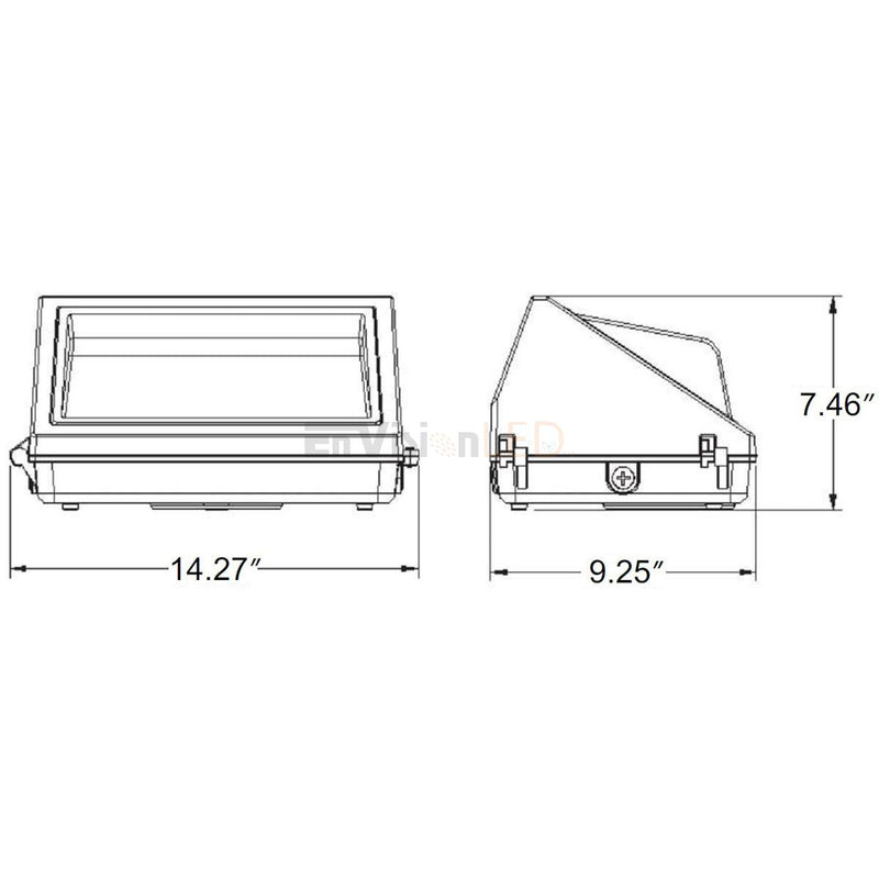 LED Wall Pack, Wattage and CCT Selectable, 14000 Lumen Max, 120-277V, Bronze Finish