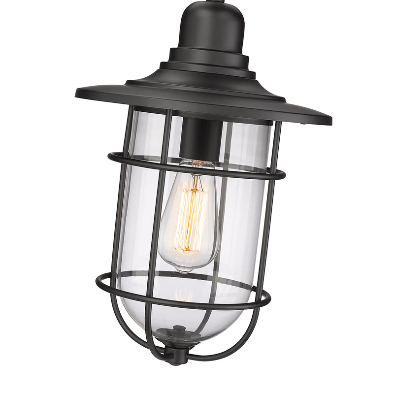 Millennium Lighting 1 Light Outdoor Hanging Lantern, Galvanized or Powder Coat Black Finish