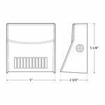 LED Mini Cutoff Wall Pack, 1300LM, 12W, 120-277V, CCT Available in 3000K, 4000K, or 5000K, White Finish