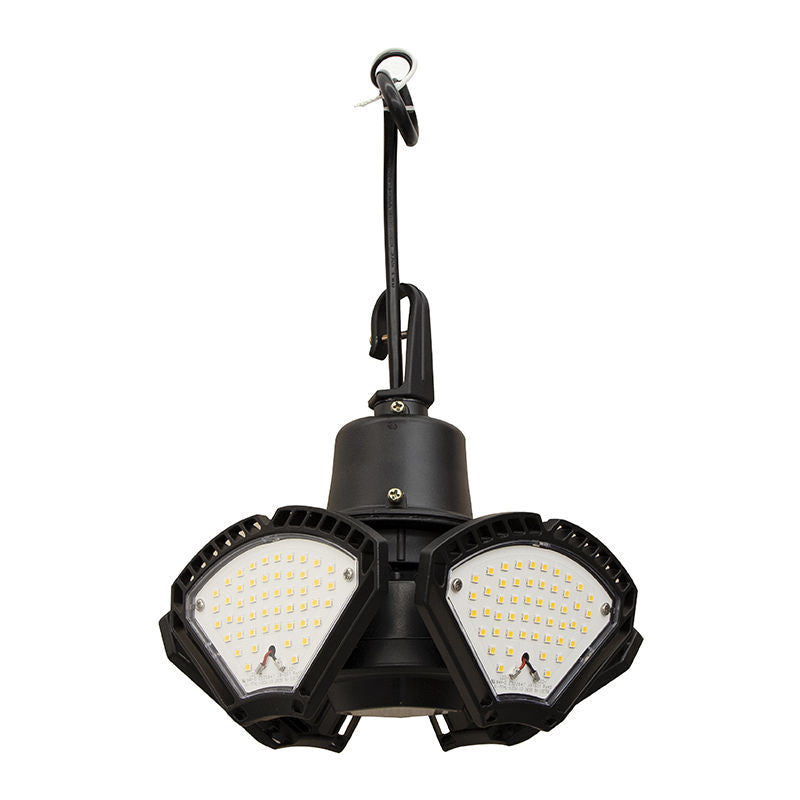 LED UFO High Bay Lamp, 12,000 Lumens, 100 Watt, 120-277V, 5000K, Black Finish