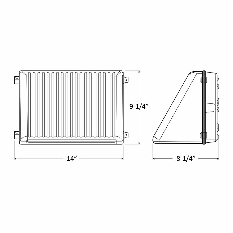 LED Full Cutoff Wall Pack, 9000LM, 80W, 120-277V, CCT Available in 3000K, 4000K, or 5000K, Dark Bronze Finish