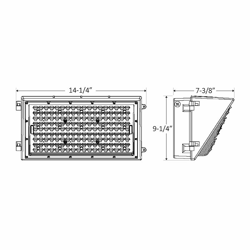 LED Non-Cutoff 2nd Generation Wall Pack, 48W, 6480 Lumens, 120-277V, 3000K, 4000K, or 5000K CCT, Dark Bronze Finish