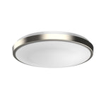 15" LED Single Ring Flush Mount, 1,800 Lumens, 24W, 120V, CCT Selectable 2700K/3000K/3500K/4000K/5000K, Brushed Nickle Finish