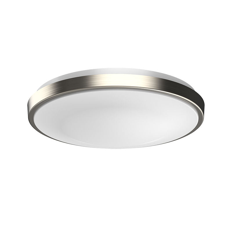 11" LED Single Ring Flush Mount, 1,200 Lumens, 16W, 120V, CCT Selectable 2700K/3000K/3500K/4000K/5000K, Brushed Nickle Finish