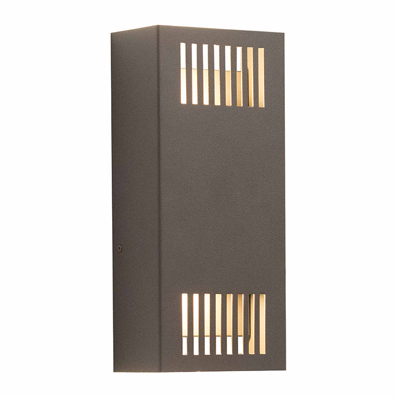 Small Crest Grille Wall Sconce, 1300 Lumens, 100-277V, 15W, 3000K, 4000K, or 5000K, Dark Bronze or Silver