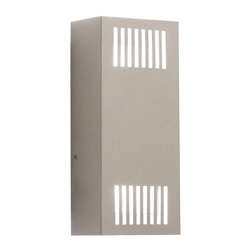 Small Crest Grille Wall Sconce, 1300 Lumens, 100-277V, 15W, 3000K, 4000K, or 5000K, Dark Bronze or Silver