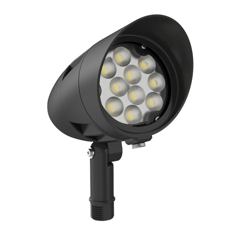 LED X-Gen Bullet Flood Light, 15 Watt, 1800 Lumens, 3000K, 4000K, or 5000K, 120-277V, Black Finish