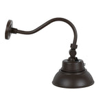 LED 10" Gooseneck Barn Light, 3000 Lumens, 25W, 120-277V, CCT Selectable 3000K/4000K/5000K, Dark Brown Finish