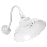 LED 14" Gooseneck Barn Light, 4800 Lumens, 40W, 120-277V, CCT Selectable 3000K/4000K/5000K, White Finish