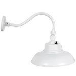 LED 14" Gooseneck Barn Light, 4800 Lumens, 40W, 120-277V, CCT Selectable 3000K/4000K/5000K, White Finish