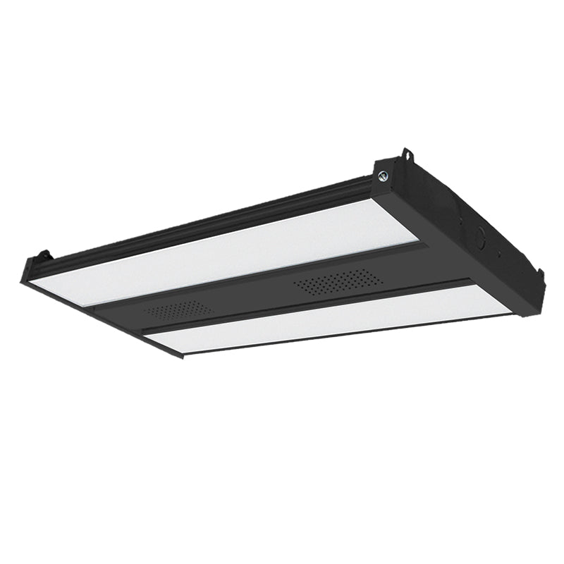 2ft Linear High Bay, 18750 Lumens, 80W/110W/150W Selectable, 120-277V, CCT Selectable 3500K/4000K/5000K, Black Finish