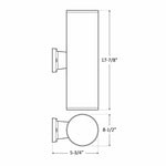 Large LED Cylinder Up/Downlight, 3200 Lumens, 40 Watt, 120 Volts, CCT Selectable 3000K/4000K/5000K, Available in Black, Bronze, Brushed Nickel, or White