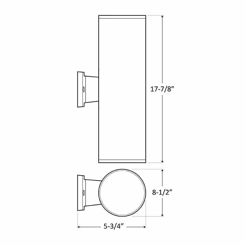 Large LED Cylinder Up/Downlight, 3200 Lumens, 40 Watt, 120 Volts, CCT Selectable 3000K/4000K/5000K, Available in Black, Bronze, Brushed Nickel, or White