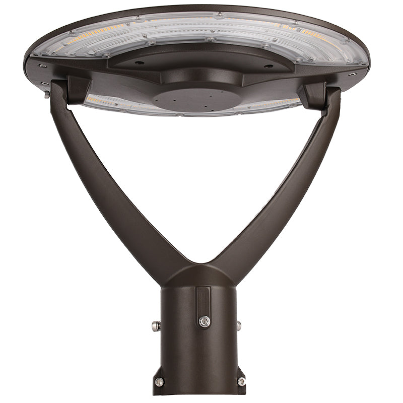 Garden Post-Top Light, 13,000 Lumens, 60W/80W/1000W Selectable, 120-277V, CCT Selectable 3000K/4000K/5000K, Bronze Finish