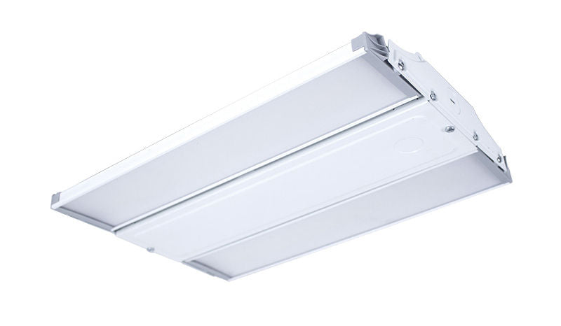 Compact Linear High Bay, 33,000 Lumens, 165W/190W/220W Wattage Selectable, 120-277V, CCT Selectable 3000K/3500K/4000K/5000K, White Finish