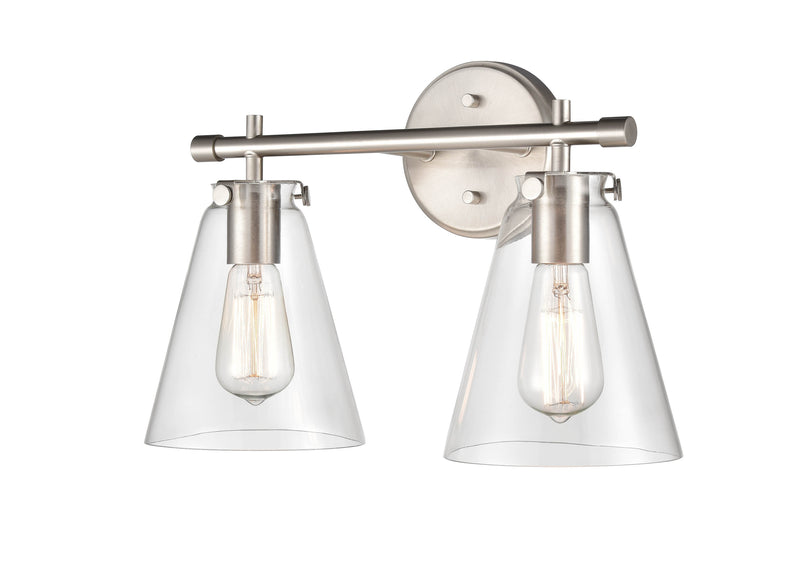 Millennium Lighting Two Light Vanity Aliza Series (Available in Modern Gold, Brushed Nickel, and Chrome Finishes)