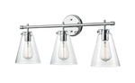 Millennium Lighting Three Light Vanity Aliza Series (Available in Modern Gold, Brushed Nickel, and Chrome Finishes)