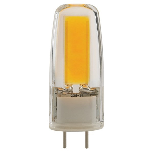 SATCO 4W; JC LED; Clear; 3000K or 5000K; G8 base; 120-130V