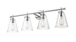 Millennium Lighting Four Light Vanity Aliza Series (Available in Modern Gold, Brushed Nickel, and Chrome Finishes)