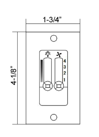 Ceiling Fan Wall Control with Dimmable Light Control