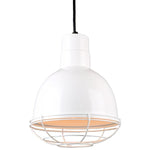 Quick Ship Hi-Lite 10" Deep Bowl Collection Cord Hung Pendant, H-QSN16110 Series (Black, White, Galvanized Finishes)