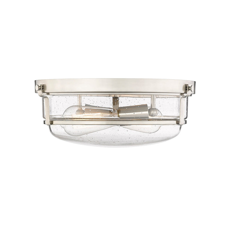 Millennium Lighting Two Light Flush Mount Ceiling Light, Mayson Collection, (Available in Brushed Nickel or Matte Black Finish)