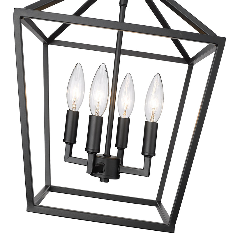 Millennium Lighting Four Light Semi Flush Mount Ceiling Light (Available in Matte Black, Modern Gold, Satin Nickel)